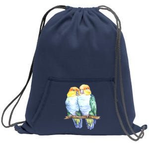 Pineapple Conure Watercolor Bird Sweatshirt Cinch Pack Bag