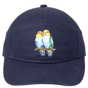 Pineapple Conure Watercolor Bird 7-Panel Snapback Hat