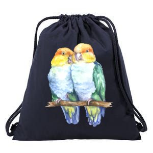 Pineapple Conure Watercolor Bird Drawstring Bag