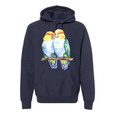 Pineapple Conure Watercolor Bird Premium Hoodie