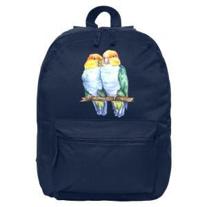 Pineapple Conure Watercolor Bird 16 in Basic Backpack