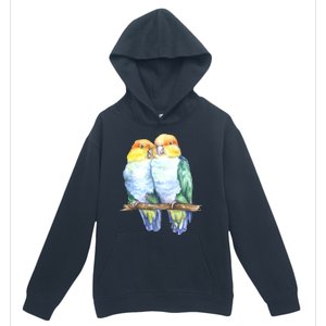 Pineapple Conure Watercolor Bird Urban Pullover Hoodie