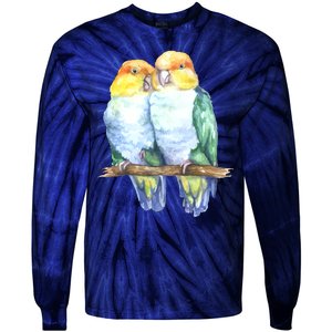 Pineapple Conure Watercolor Bird Tie-Dye Long Sleeve Shirt