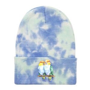 Pineapple Conure Watercolor Bird Tie Dye 12in Knit Beanie