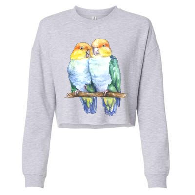 Pineapple Conure Watercolor Bird Cropped Pullover Crew