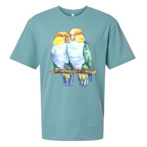 Pineapple Conure Watercolor Bird Sueded Cloud Jersey T-Shirt