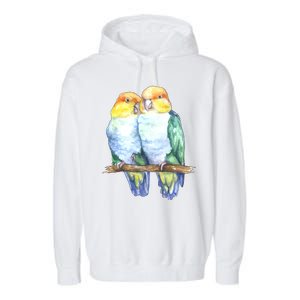 Pineapple Conure Watercolor Bird Garment-Dyed Fleece Hoodie