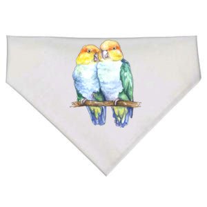 Pineapple Conure Watercolor Bird USA-Made Doggie Bandana