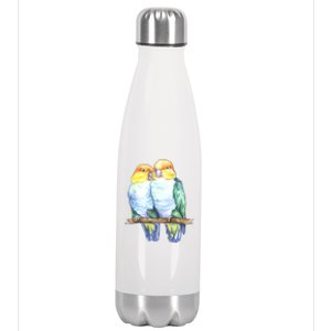 Pineapple Conure Watercolor Bird Stainless Steel Insulated Water Bottle