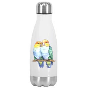 Pineapple Conure Watercolor Bird Stainless Steel Insulated Water Bottle