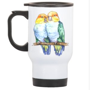 Pineapple Conure Watercolor Bird Stainless Steel Travel Mug