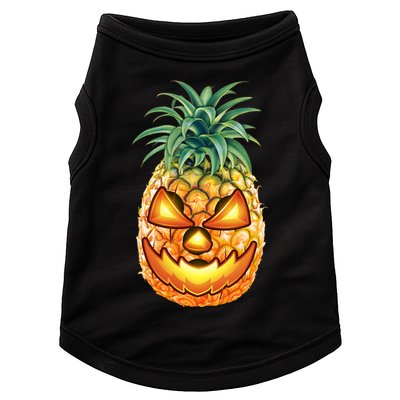 Pineapple Jack O Lantern Face Doggie Tank