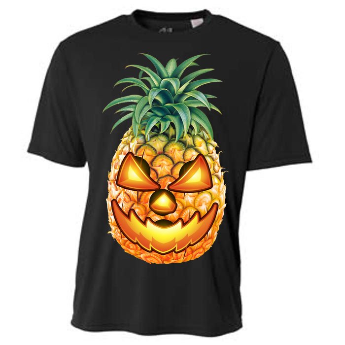 Pineapple Jack O Lantern Face Cooling Performance Crew T-Shirt