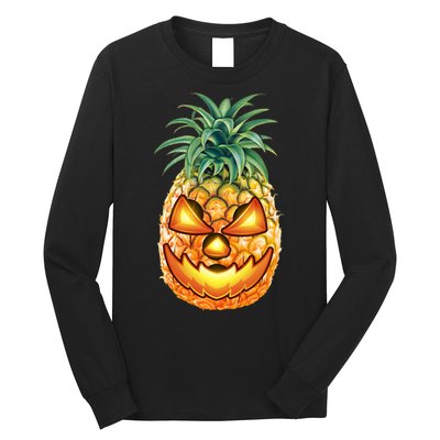 Pineapple Jack O Lantern Face Long Sleeve Shirt