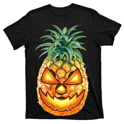 Pineapple Jack O Lantern Face T-Shirt