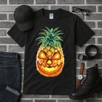 Pineapple Jack O Lantern Face Tall T-Shirt