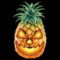 Pineapple Jack O Lantern Face Drawstring Bag