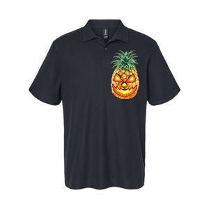 Pineapple Jack O Lantern Face Softstyle Adult Sport Polo