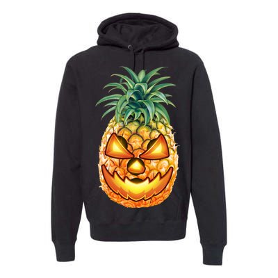 Pineapple Jack O Lantern Face Premium Hoodie