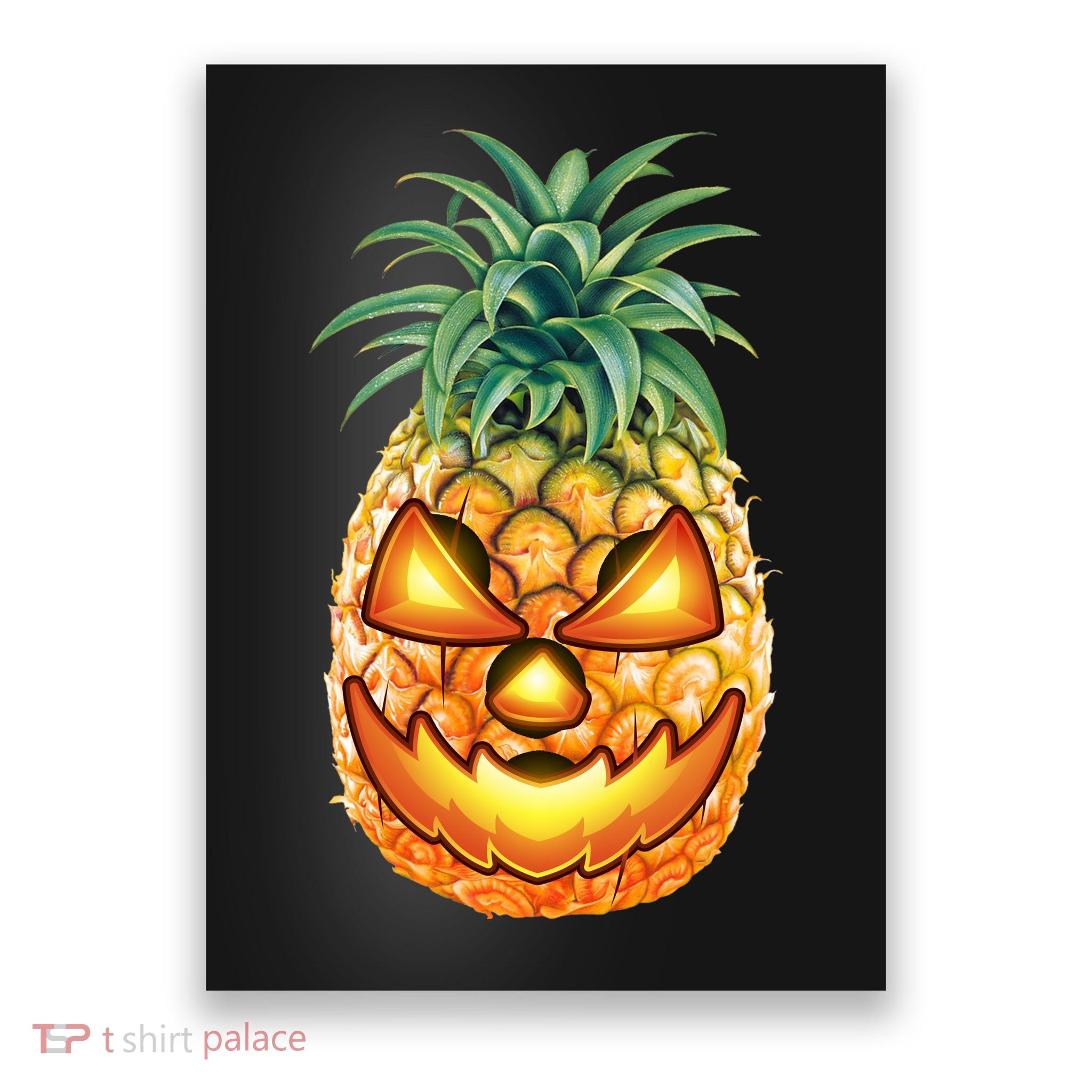 Pineapple Jack O Lantern Face Poster
