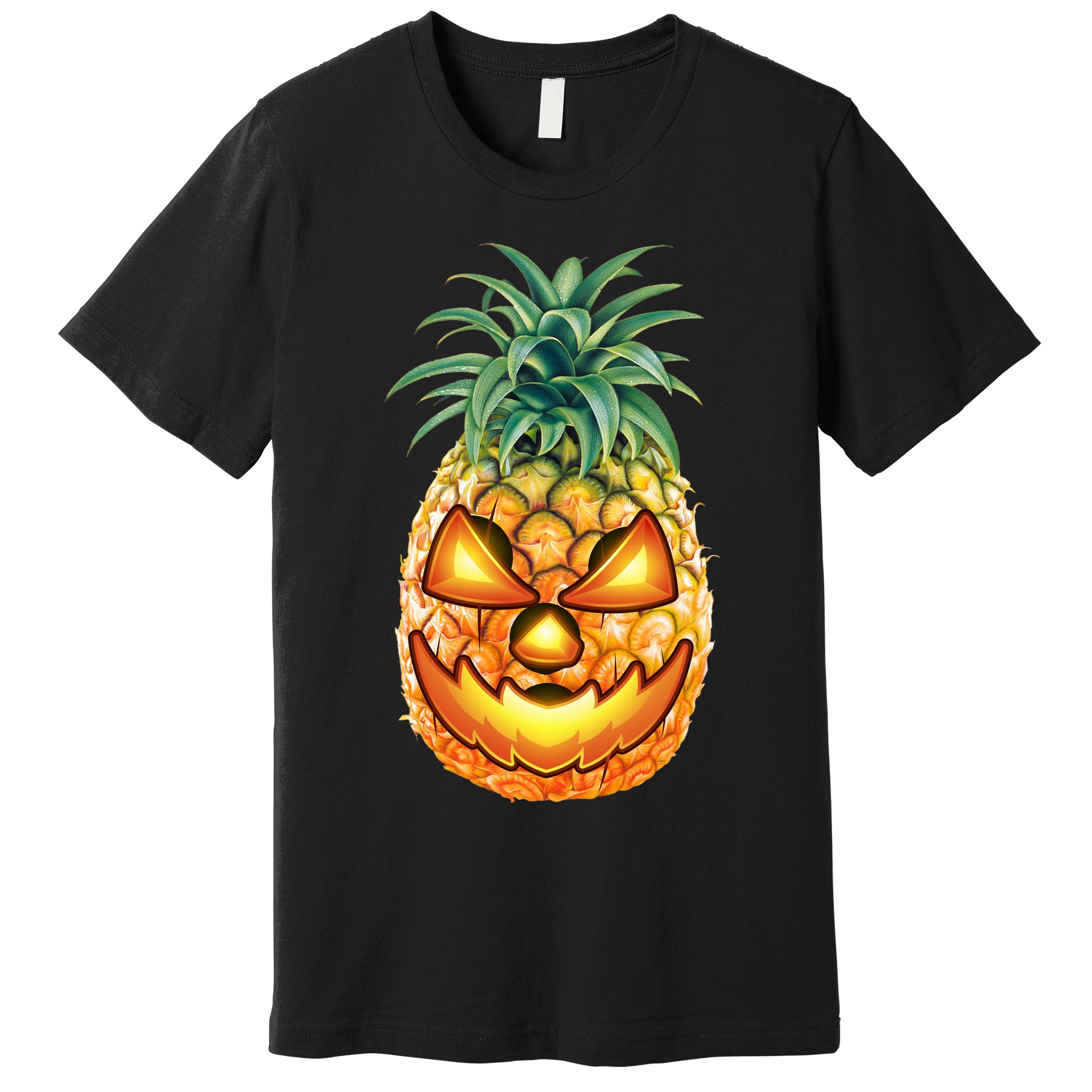 Pineapple Jack O Lantern Face Premium T-Shirt