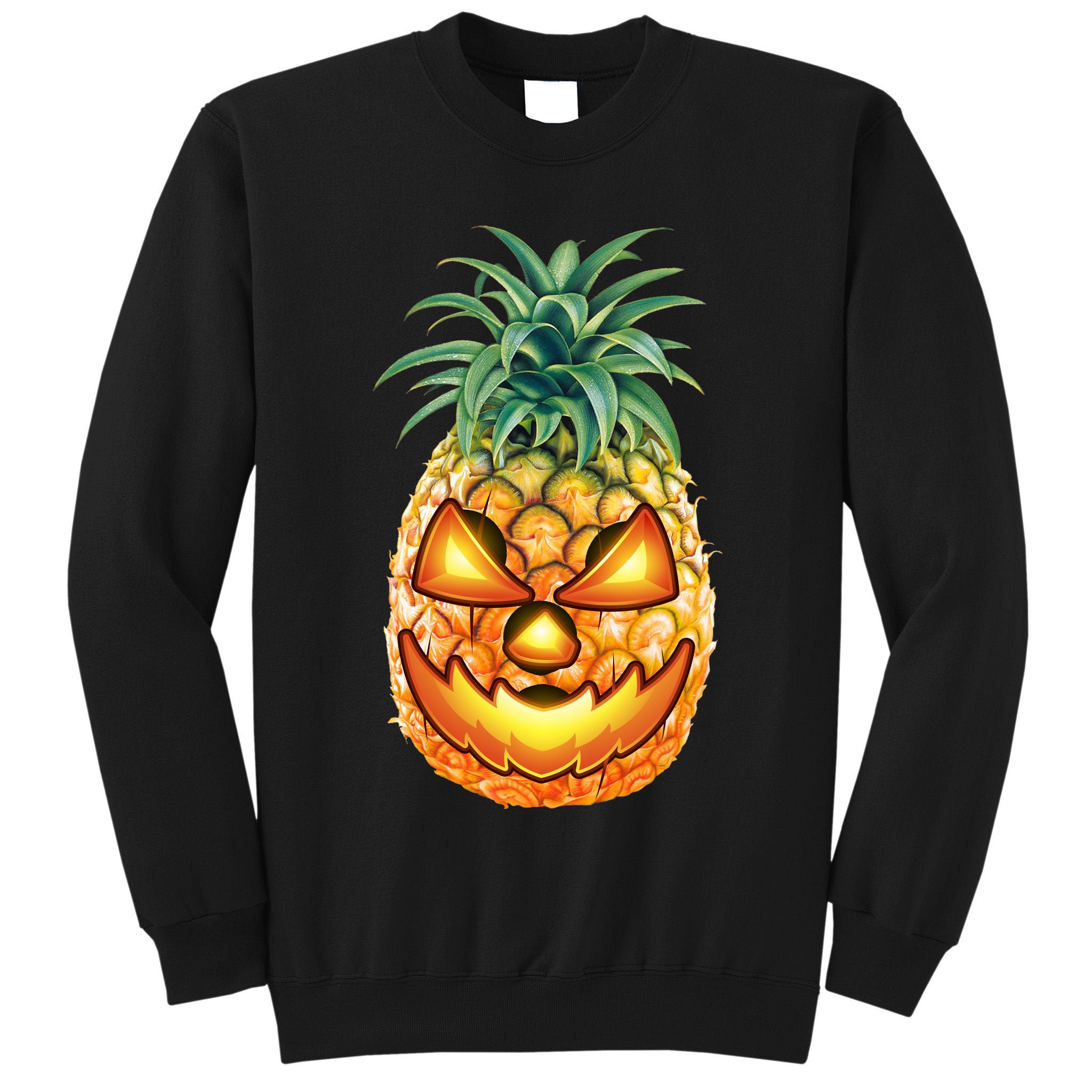 Pineapple Jack O Lantern Face Tall Sweatshirt