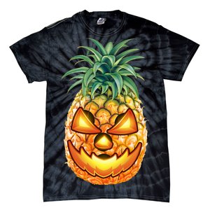 Pineapple Jack O Lantern Face Tie-Dye T-Shirt