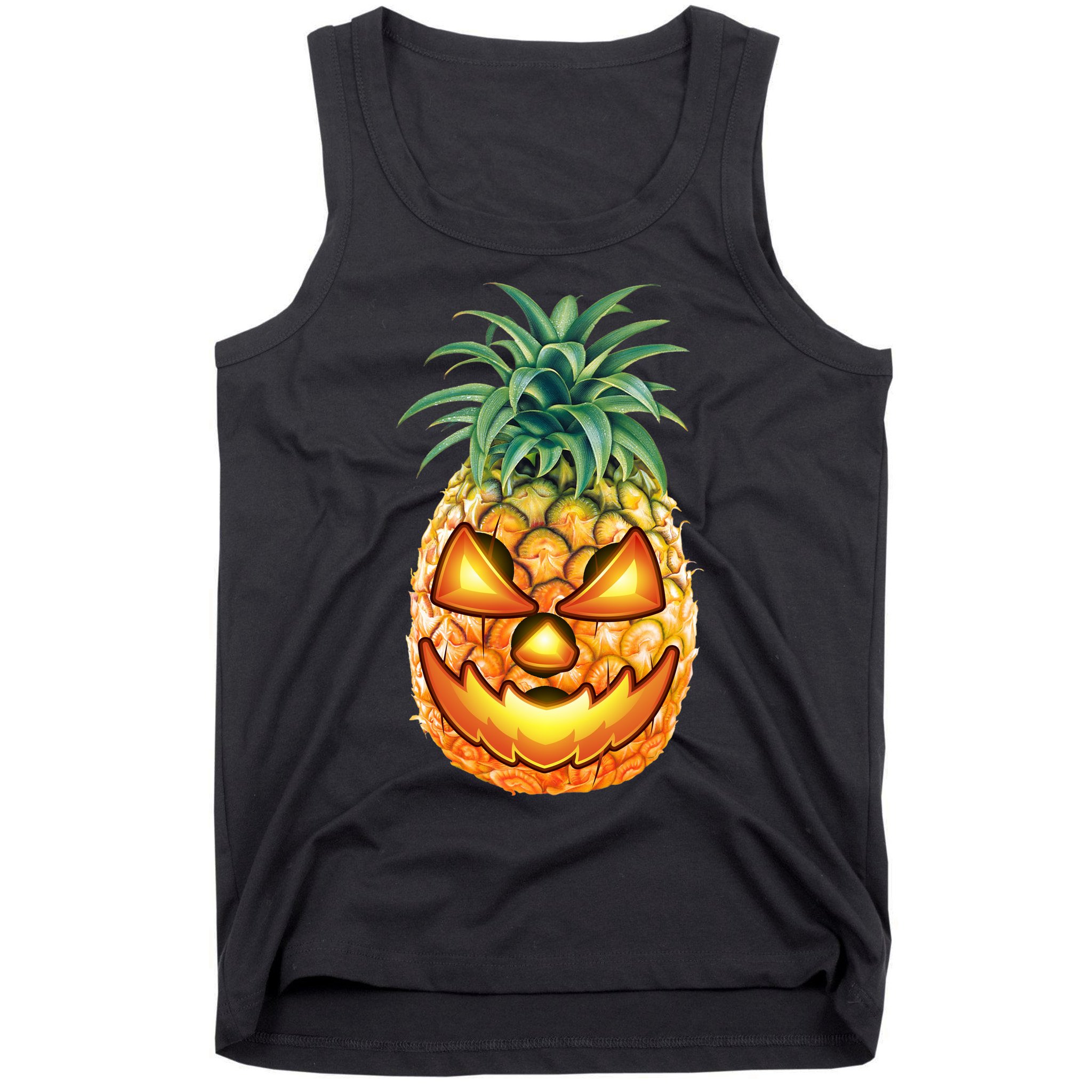 Pineapple Jack O Lantern Face Tank Top