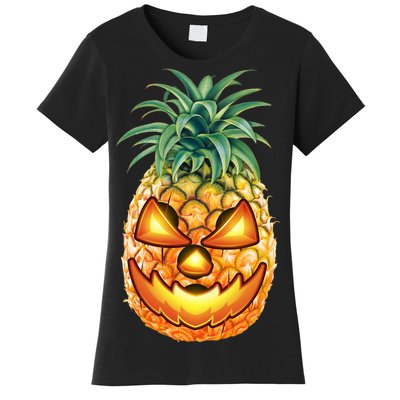 Pineapple Jack O Lantern Face Women's T-Shirt