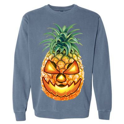 Pineapple Jack O Lantern Face Garment-Dyed Sweatshirt