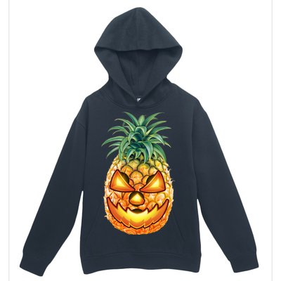 Pineapple Jack O Lantern Face Urban Pullover Hoodie