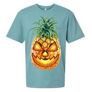 Pineapple Jack O Lantern Face Sueded Cloud Jersey T-Shirt