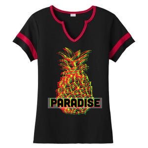 Pineapple Paradise Ladies Halftime Notch Neck Tee