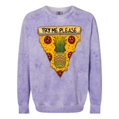 Pineapple Peperoni Pizza Colorblast Crewneck Sweatshirt