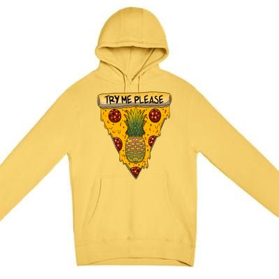 Pineapple Peperoni Pizza Premium Pullover Hoodie