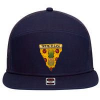 Pineapple Peperoni Pizza 7 Panel Mesh Trucker Snapback Hat
