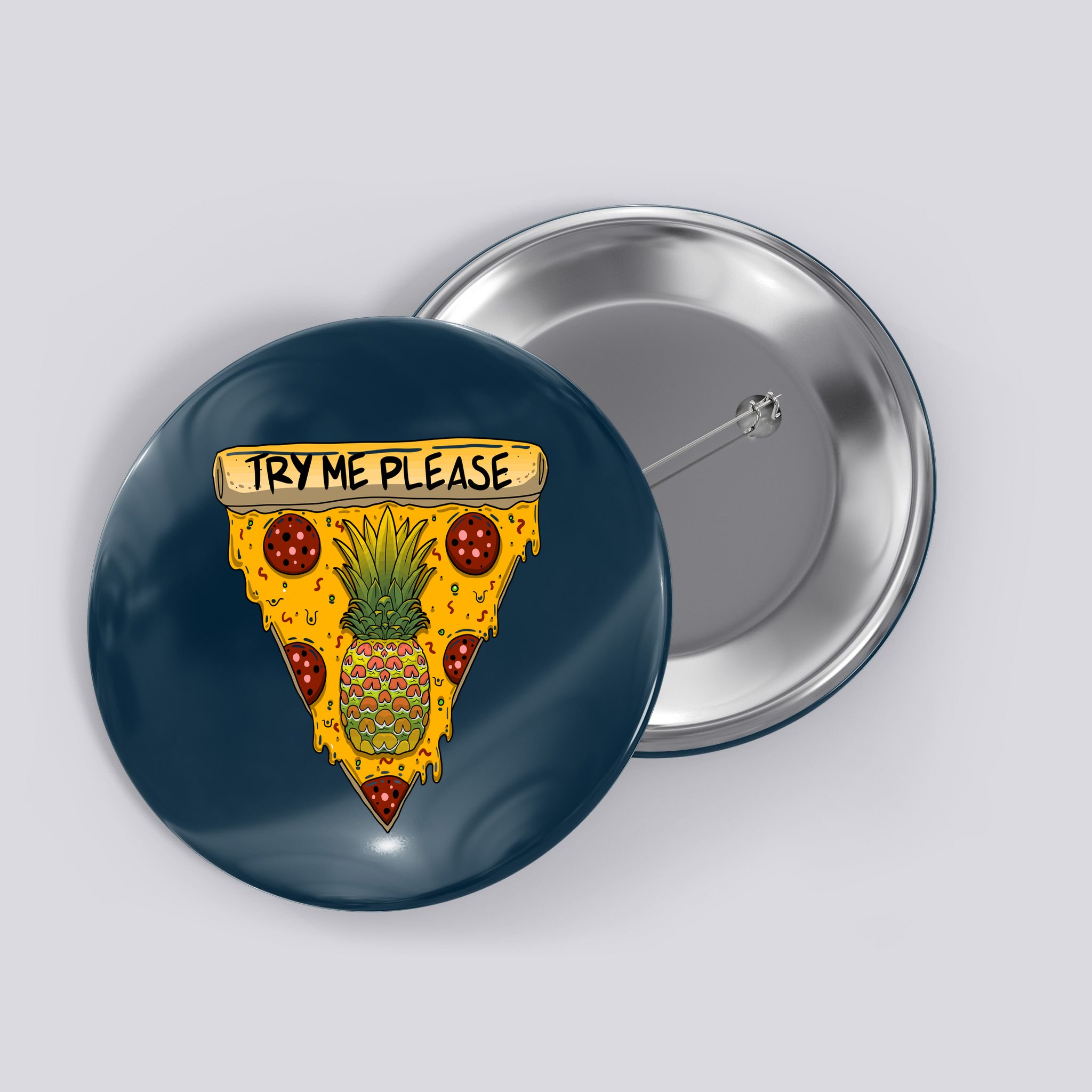Pineapple Peperoni Pizza Button