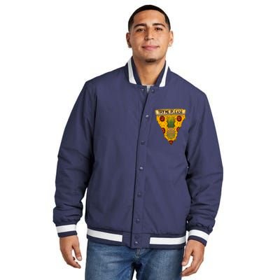 Pineapple Peperoni Pizza Insulated Varsity Jacket