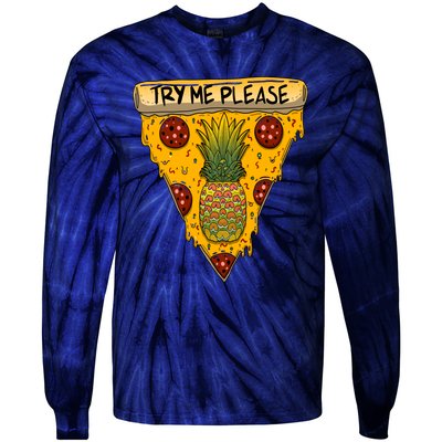 Pineapple Peperoni Pizza Tie-Dye Long Sleeve Shirt