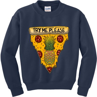 Pineapple Peperoni Pizza Kids Sweatshirt