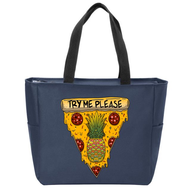 Pineapple Peperoni Pizza Zip Tote Bag