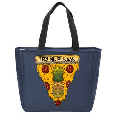 Pineapple Peperoni Pizza Zip Tote Bag