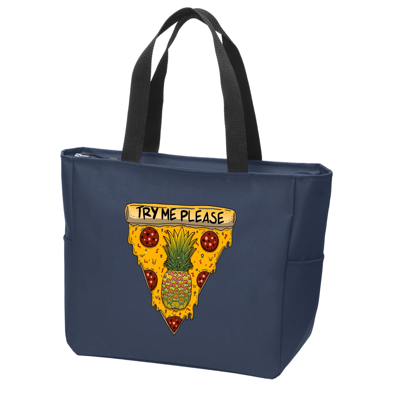 Pineapple Peperoni Pizza Zip Tote Bag