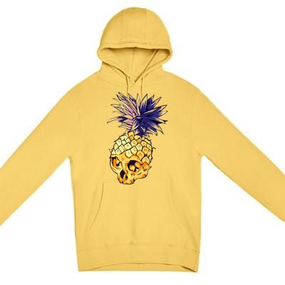  Pineapple Skull Premium Pullover Hoodie