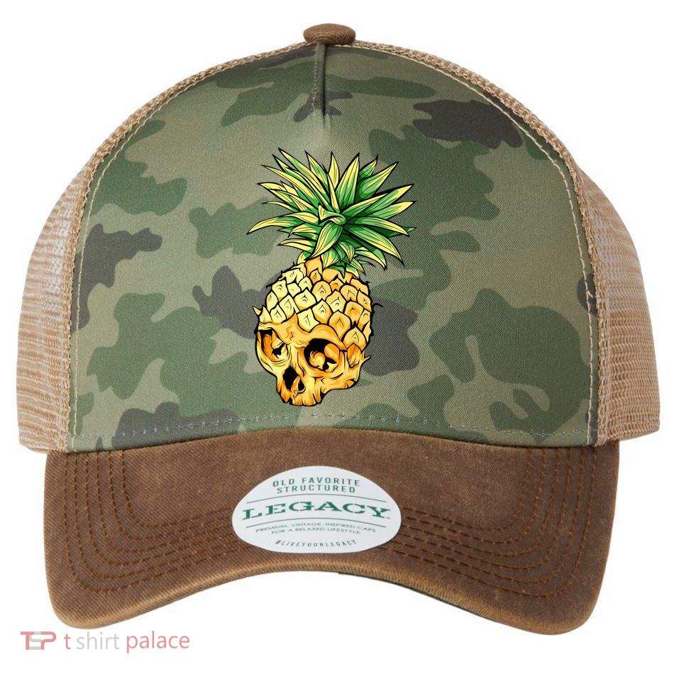  Pineapple Skull Legacy Tie Dye Trucker Hat
