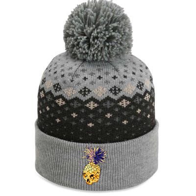  Pineapple Skull The Baniff Cuffed Pom Beanie