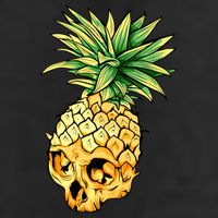  Pineapple Skull 7 Panel Mesh Trucker Snapback Hat