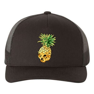  Pineapple Skull Yupoong Adult 5-Panel Trucker Hat