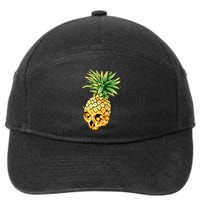  Pineapple Skull 7-Panel Snapback Hat