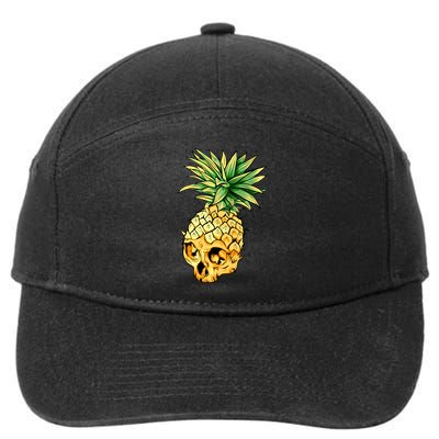  Pineapple Skull 7-Panel Snapback Hat